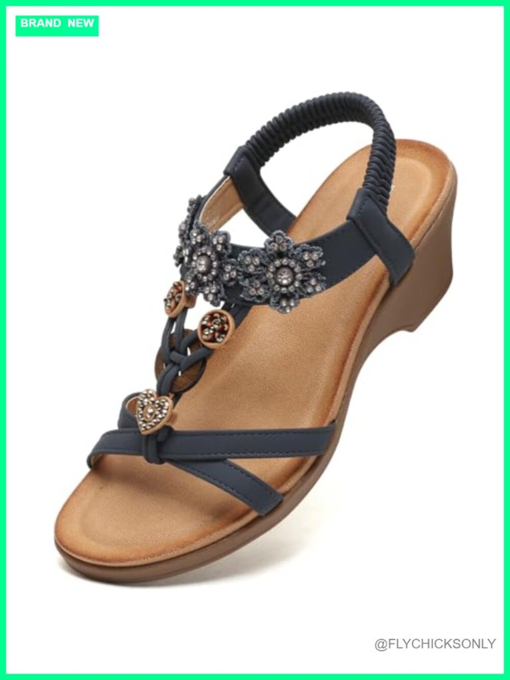 Womens Wedge Sandals Low Heel Comfortable Slingback Summer Dressy